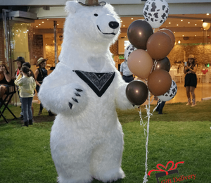 White Polar Bear for Children's Kids Parties in Athens. Order a greeting from a polar bear in Athens. Polar bear for birthday. polar bear in Athens. Order a Polar Bear for children's kids parties. Animator White Polar Bear for a Children's kids Party in Athens. Mascotte White Polar Bear at a kids children's party. Gift Delivery. Polar bear.